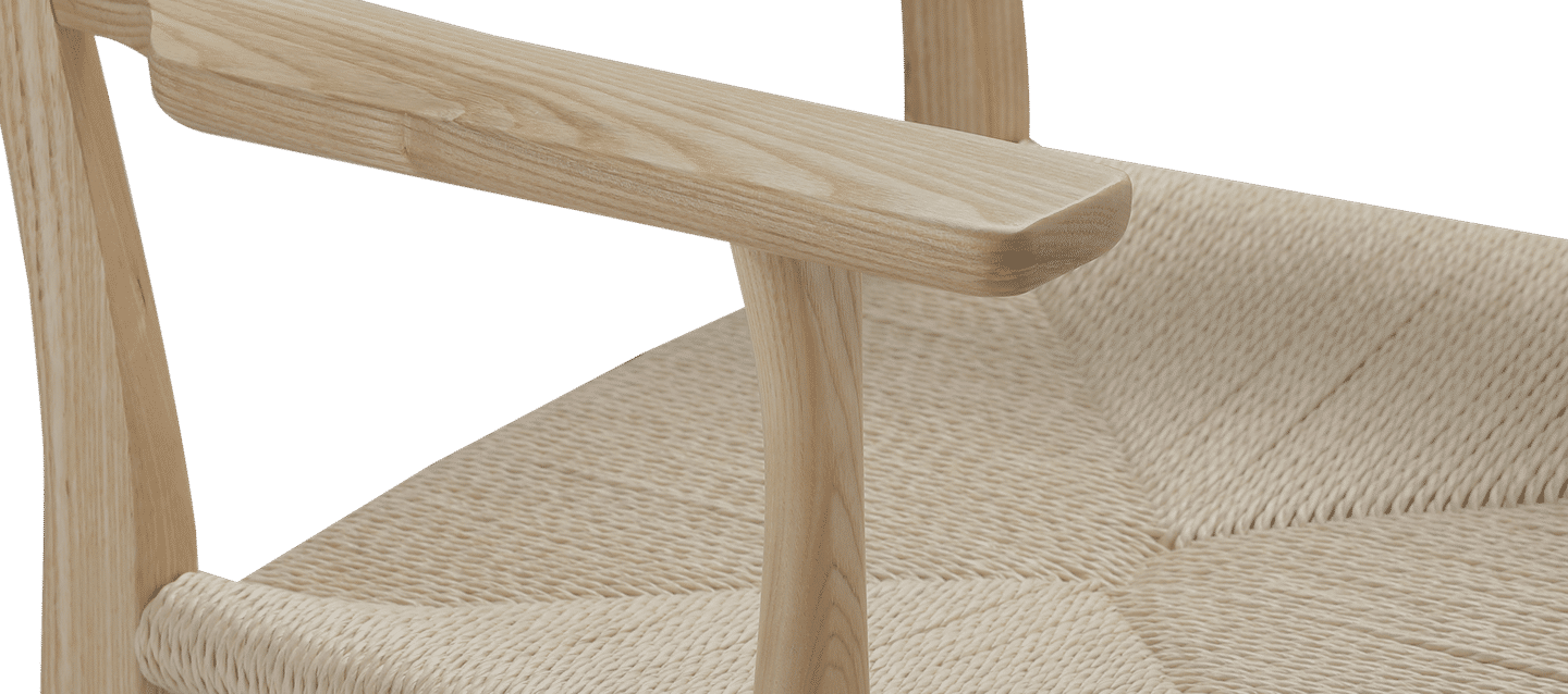 CH26 - Dining Chair - Natural Cord Ash/Natural image.