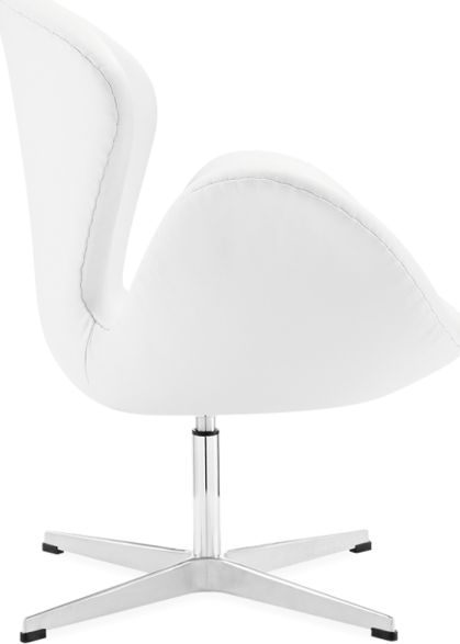 The Swan Chair Italian Leather Without piping White Mobelaris