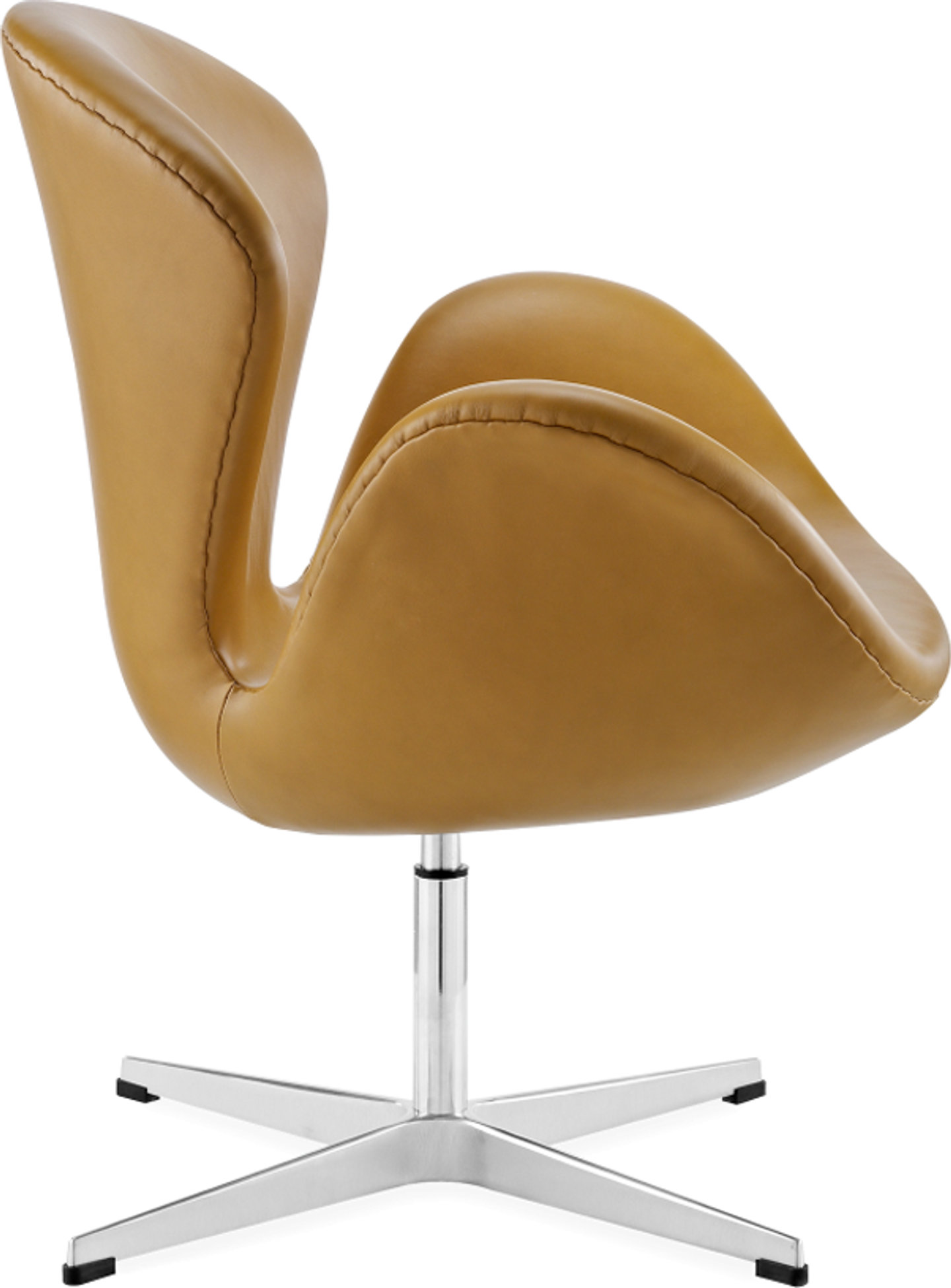 The Swan Chair Premium Leather Without piping Camel Mobelaris