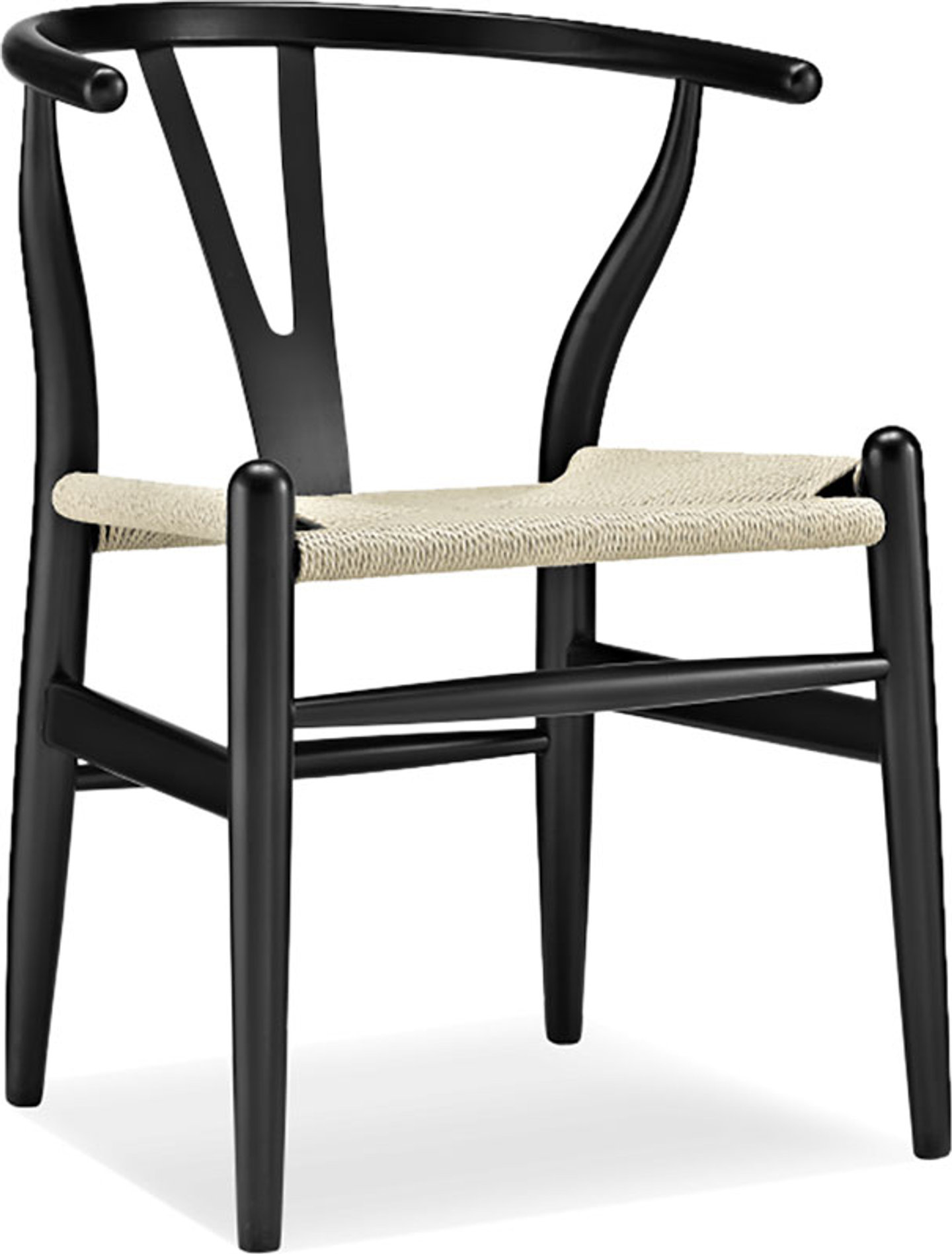 Wishbone (Y)-stol - CH24 Lacquered/Black image.