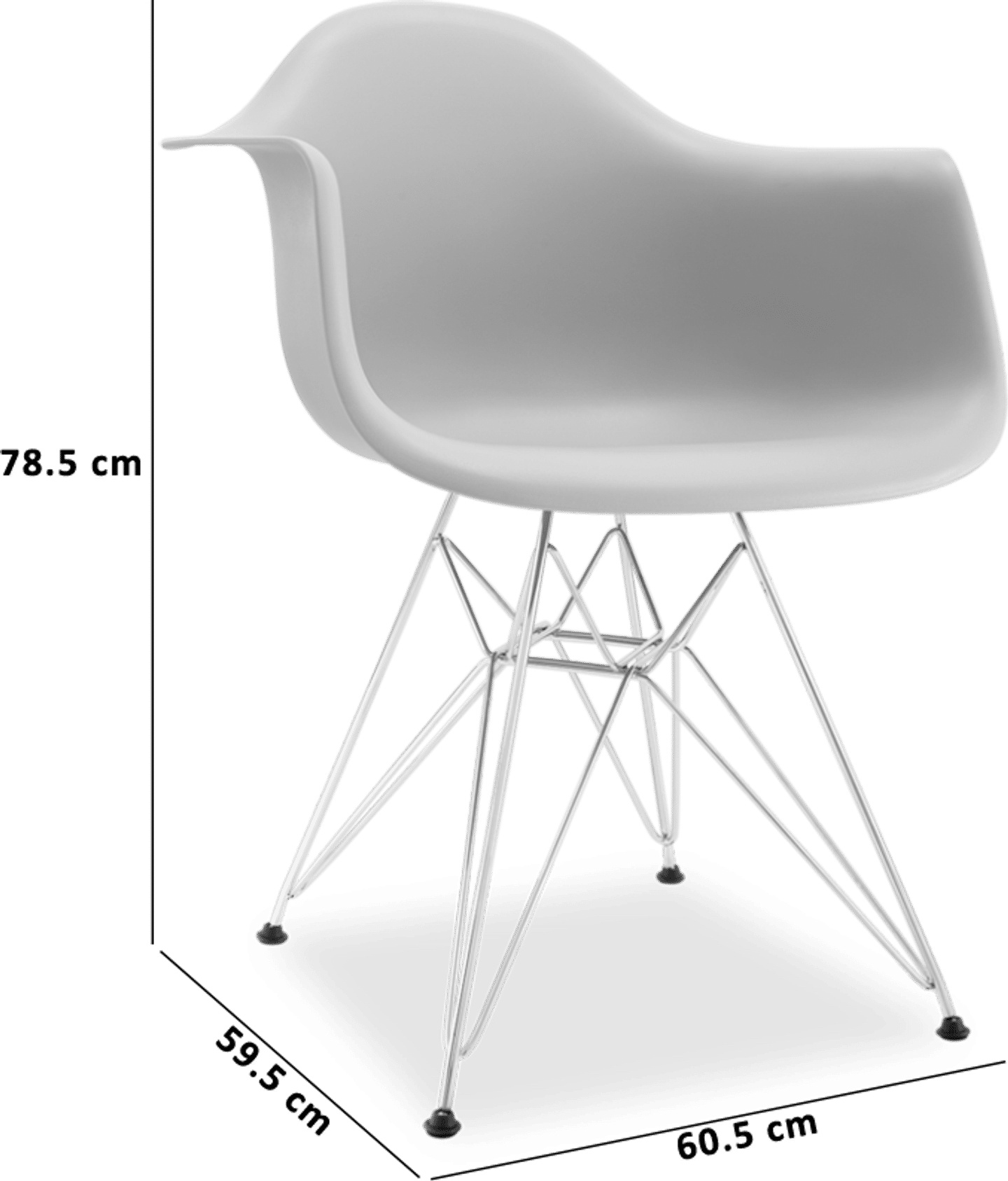 DAR Style Plastic Chair Mustard image.