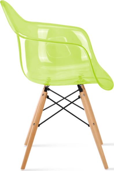 Gjennomsiktig stol i DAW-stil 31 CM/Light Wood image.