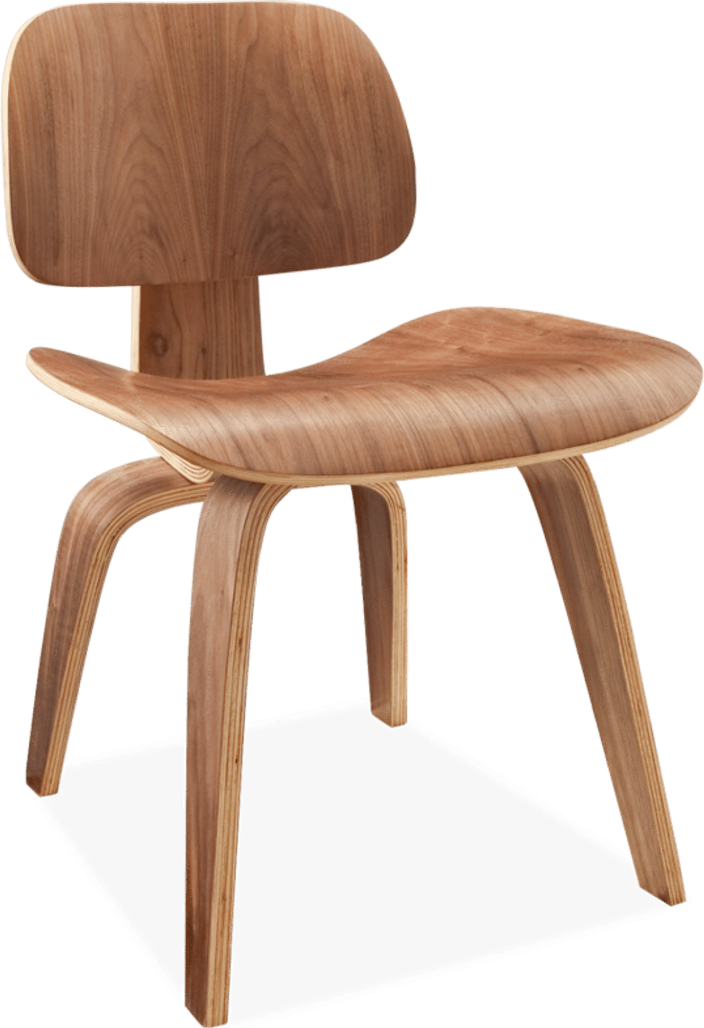 Eames Style DCW Chair Walnut Veneer image.