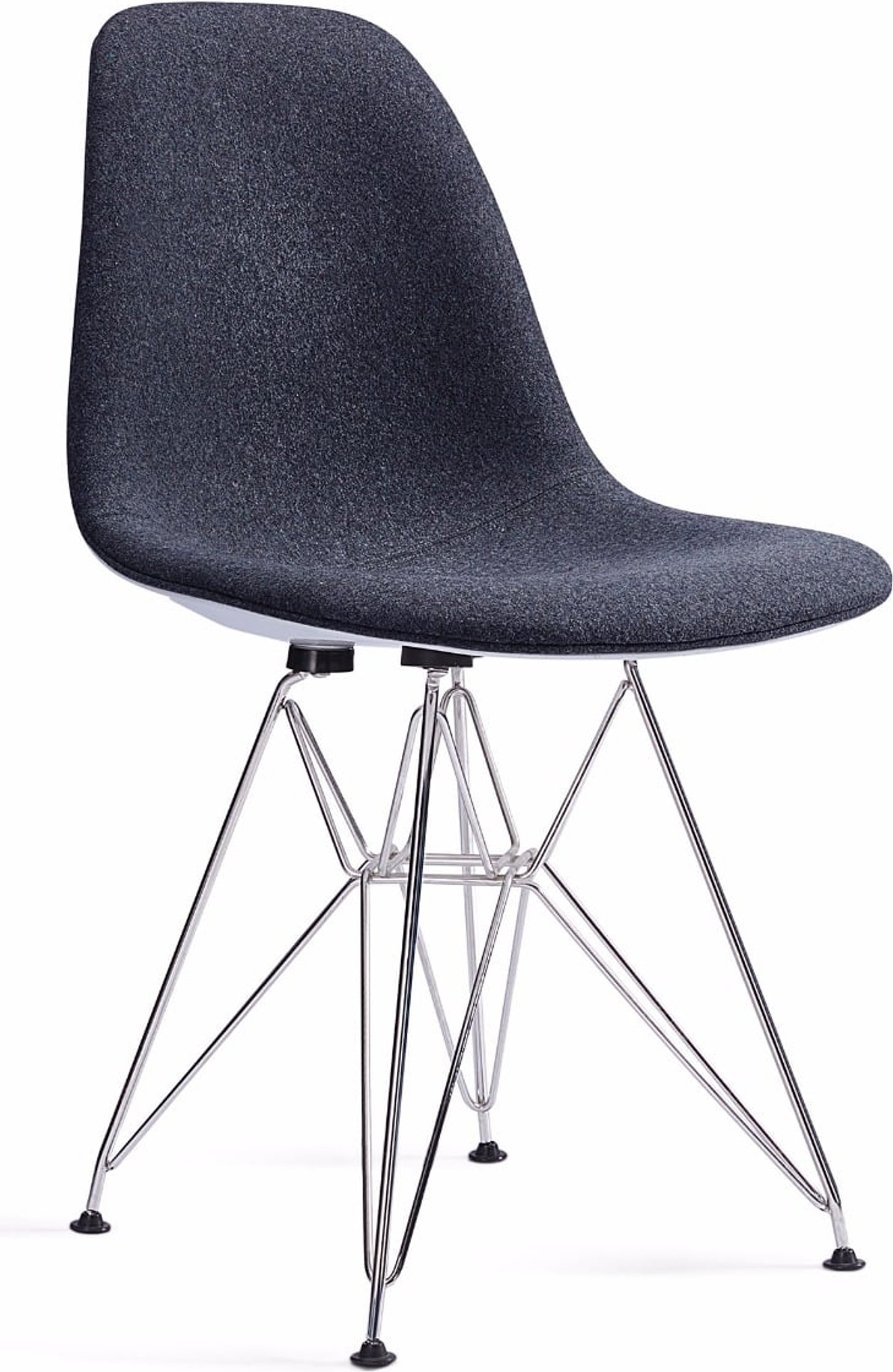 DSR Style Upholstered Dining Chair Charcoal Grey image.