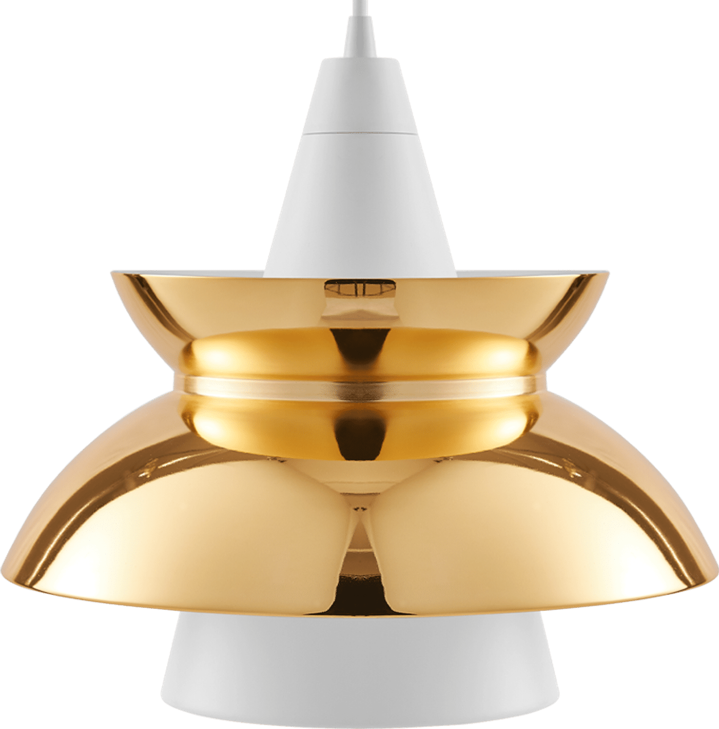 Doo-Wop hängande lampa Brass image.