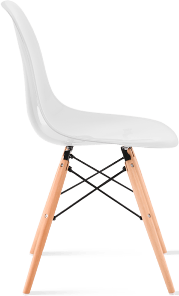 Chaise transparente DSW Style Clear/Light Wood image.