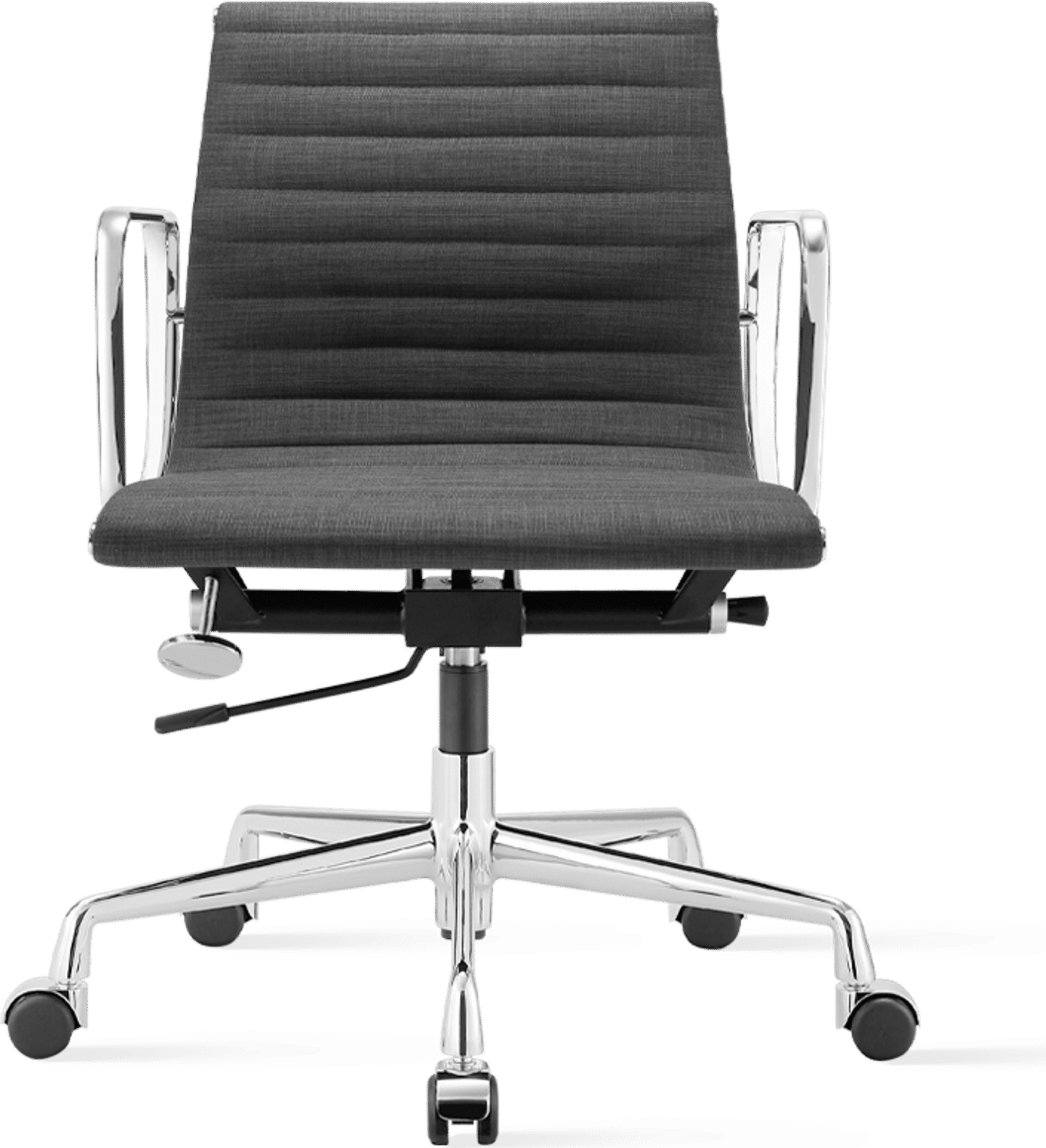 Chaise de bureau de style Eames EA117 en tissu Dark Grey image.