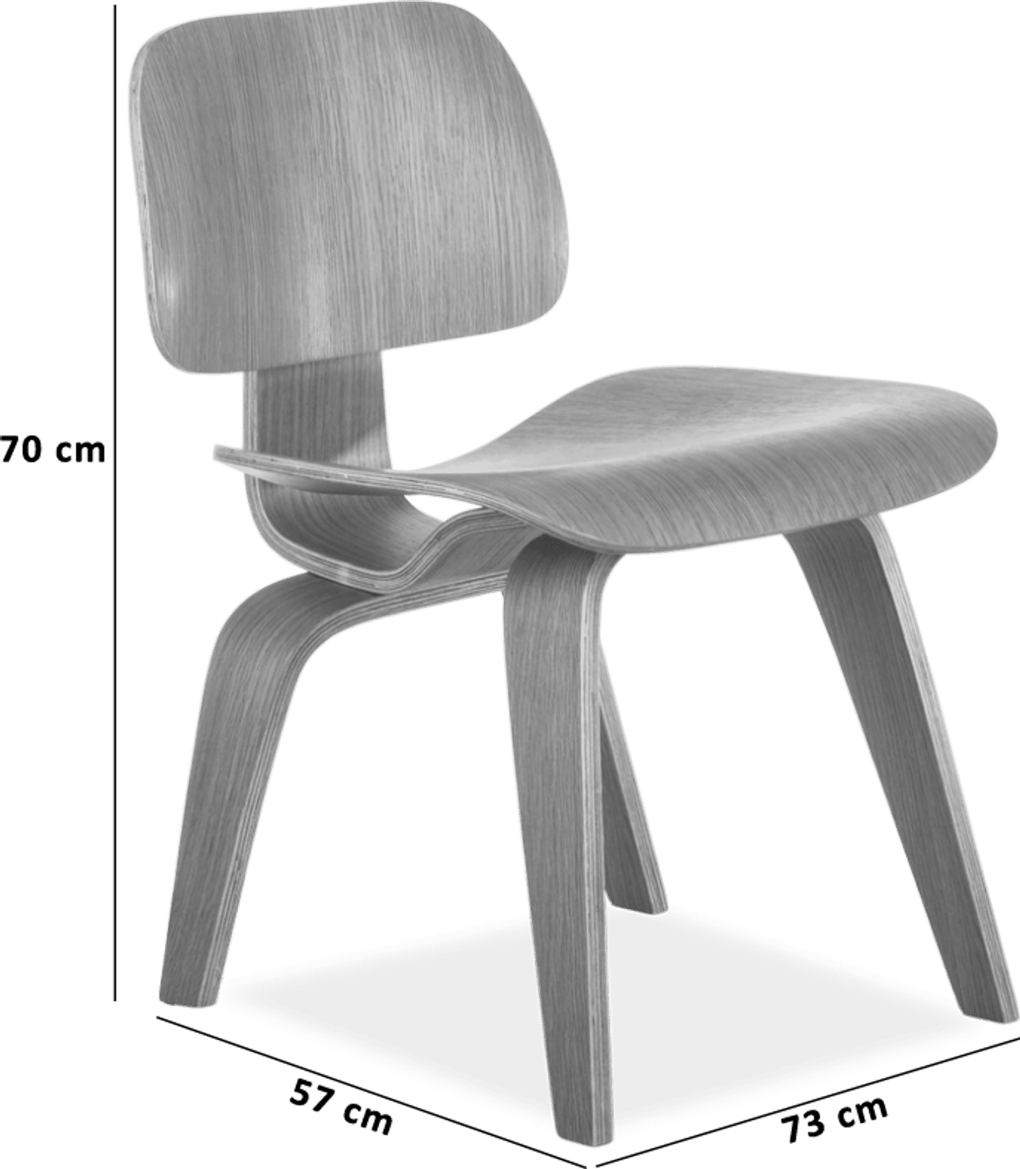 Eames Style DCW Chair Walnut Veneer image.