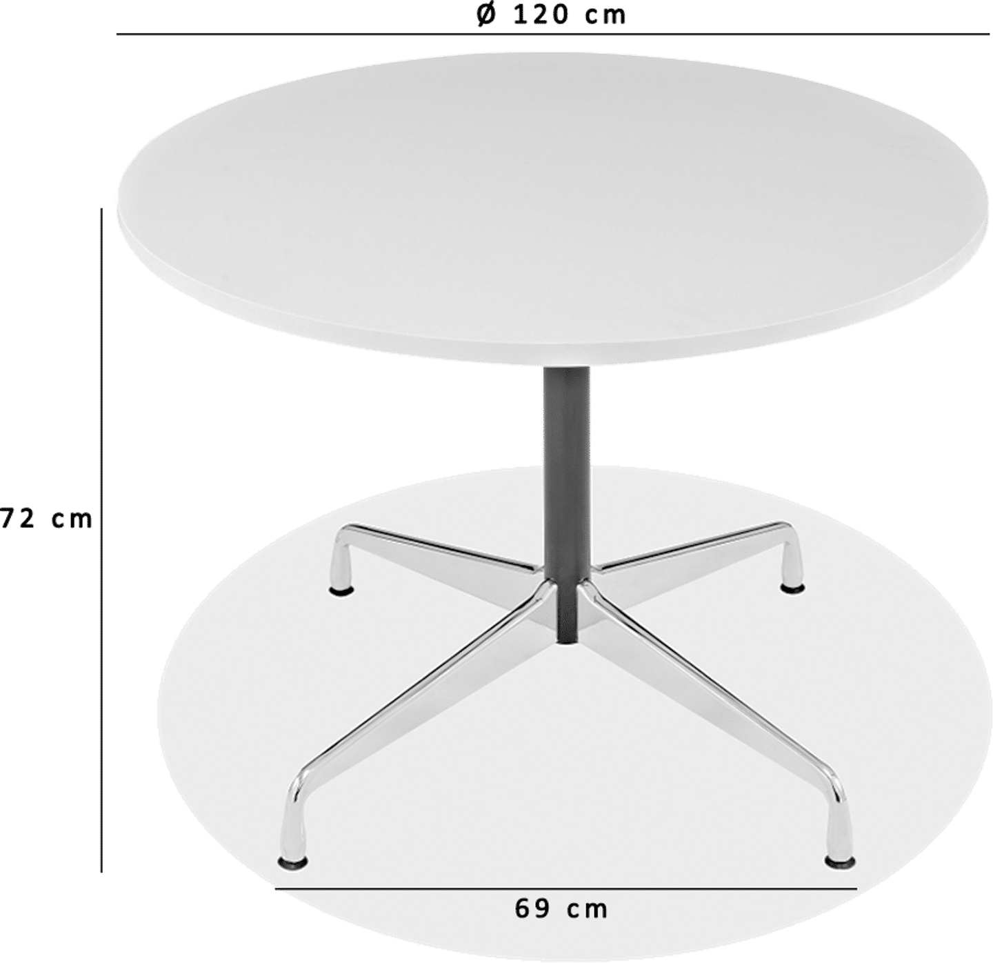Eames Style Round Conference Table