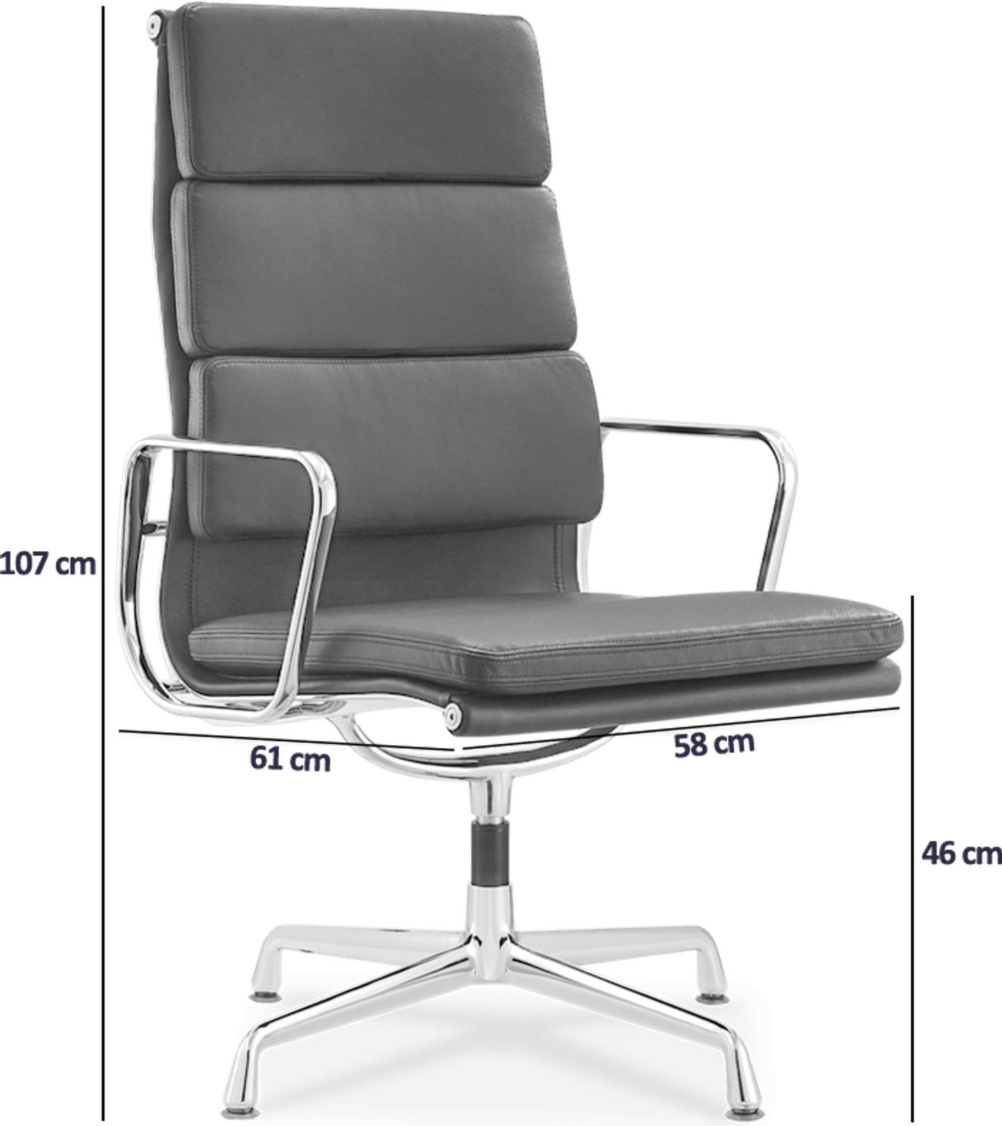 Chaise de bureau Eames Style Soft Pad EA215 Tan image.