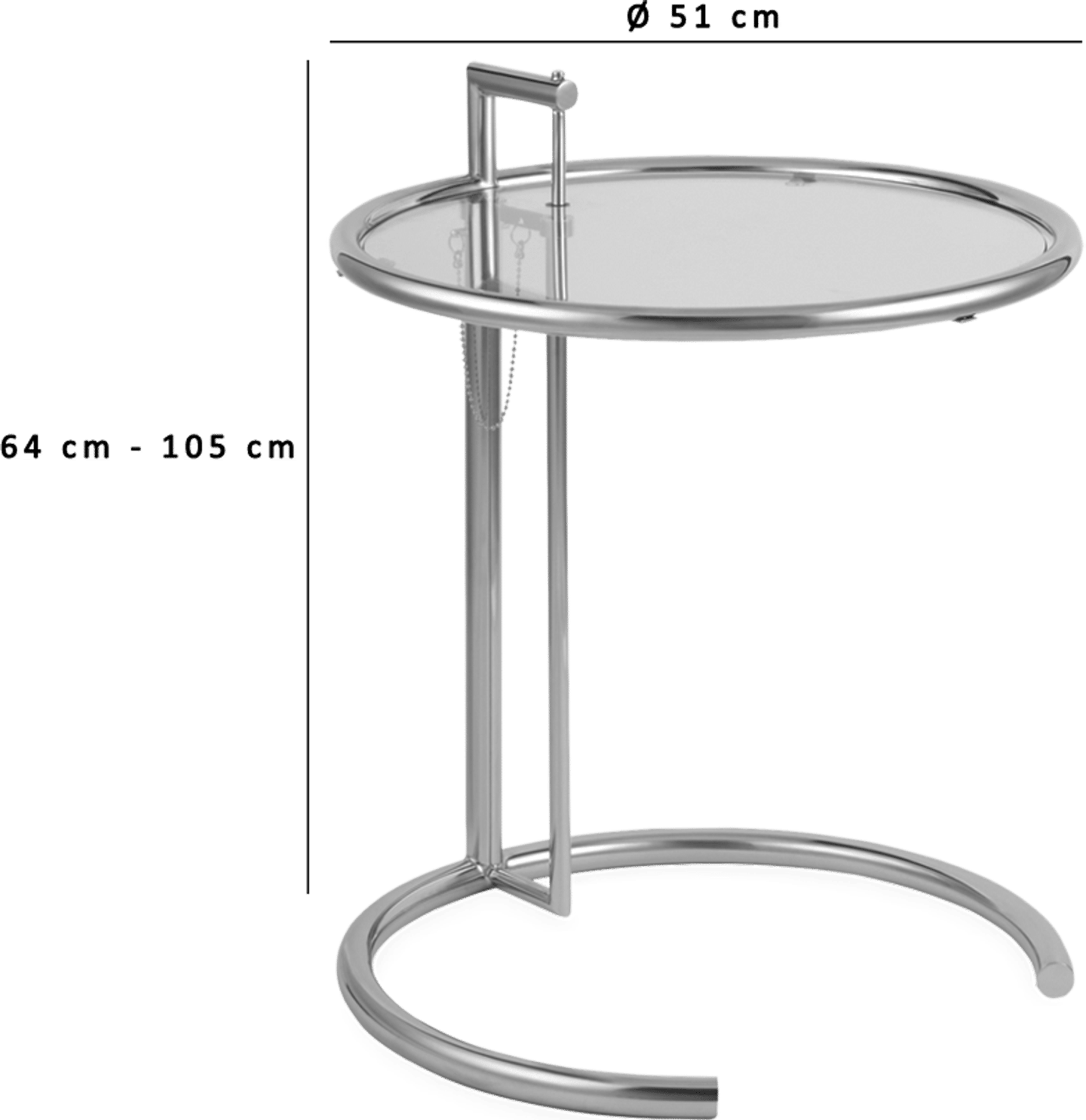 Mesa auxiliar Eileen Gray E1027 Black image.