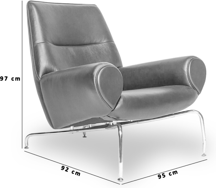 EJ101 Queen Chair Premium Leather/Black  image.