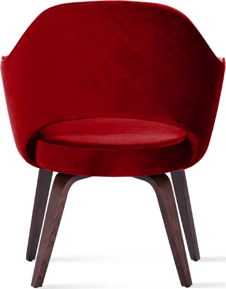 Executive Armchair Velvet Deep Red Mobelaris