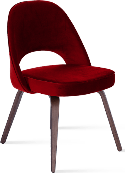 Executive Chair Armless - Velvet Deep Red image.