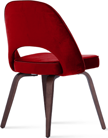 Executive Chair Armless - Velvet Deep Red image.