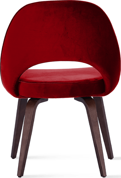 Executive Chair Armless - Velvet Deep Red image.