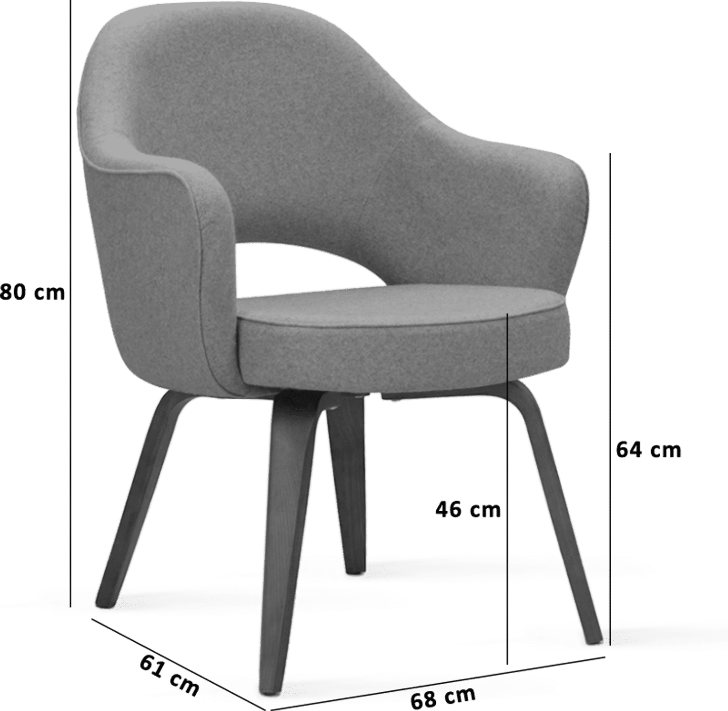 Executive Chair - With Arms Light Pebble Grey image.