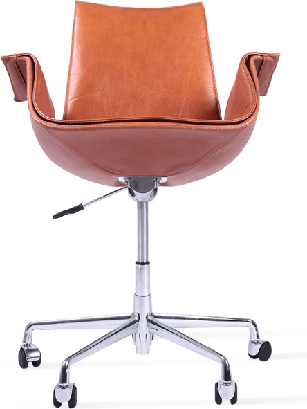 FK 6726 Tulip Lounge stol - lave hjul Dark Tan image.