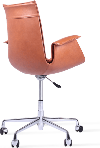 FK 6726 Tulip Lounge Chair - Ruedas bajas Dark Tan image.