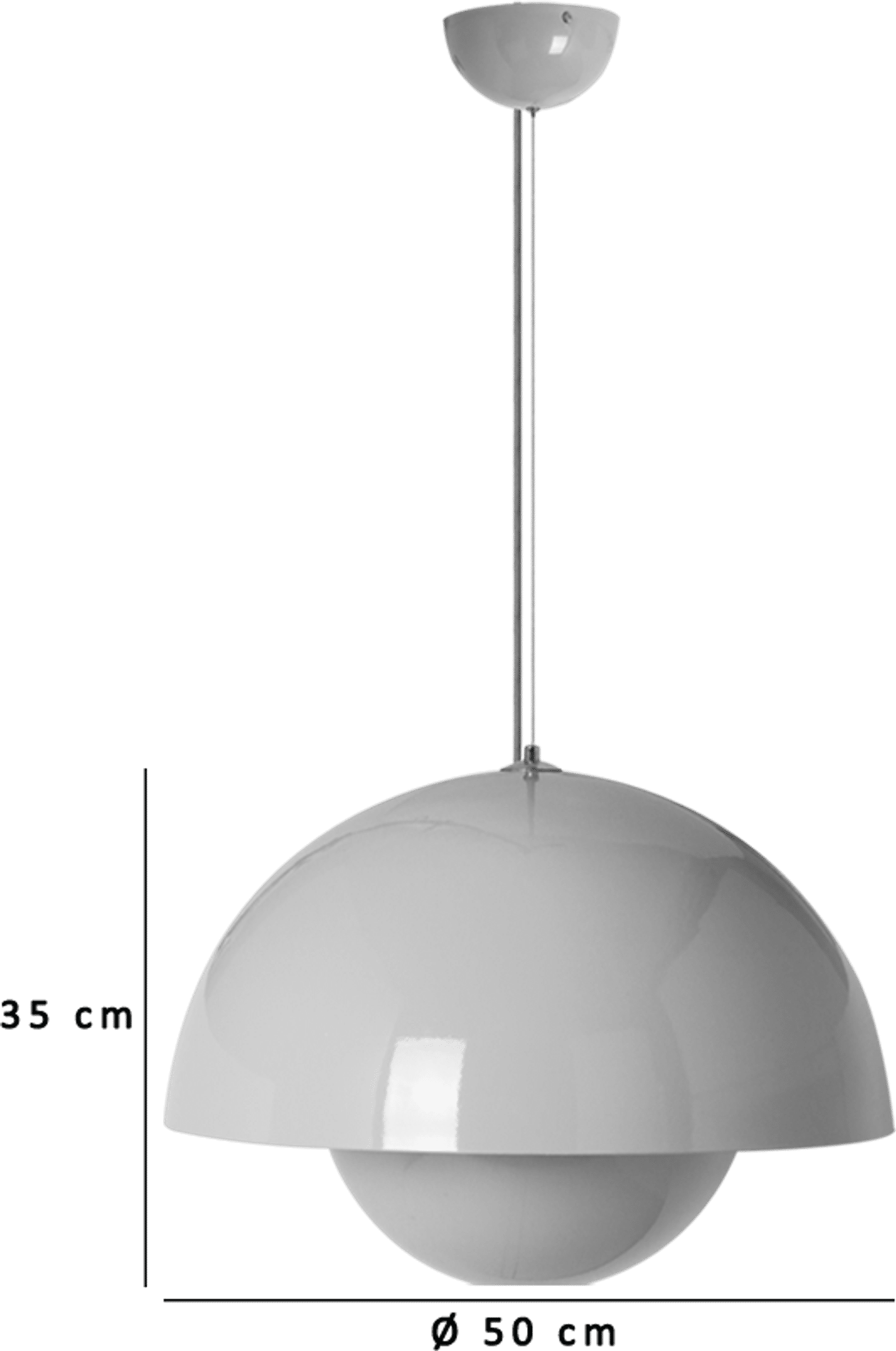 Lampe suspendue VP2 Flowerpot White image.