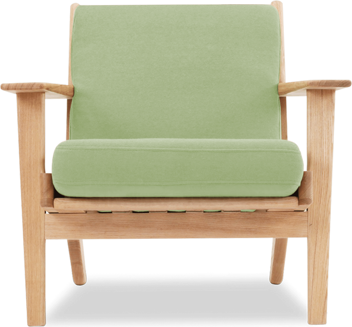GE 290 Plank Chair Light Green Ash Wood Mobelaris