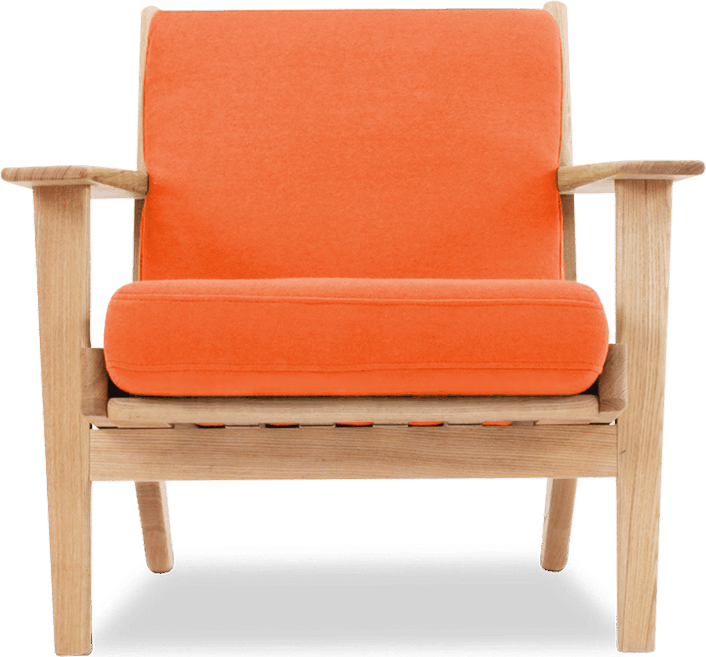 GE 290 Chaise à dossier plat Orange/Ash Wood image.