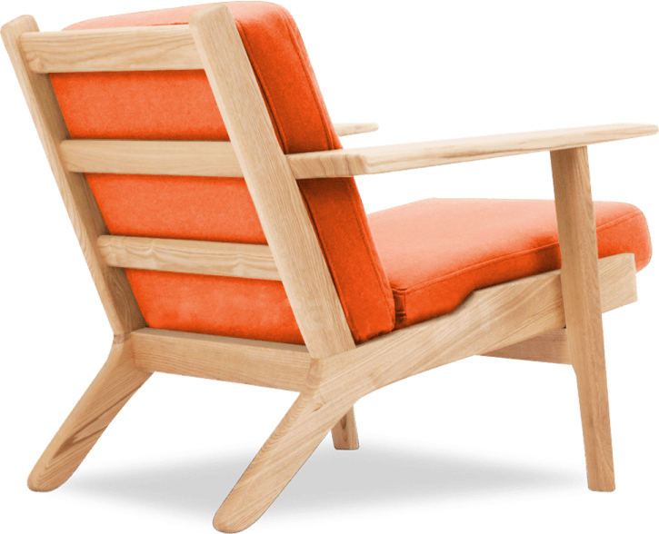 GE 290 Plank Chair Orange/Ash Wood image.