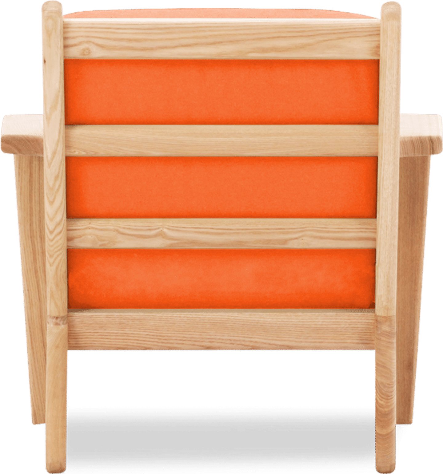 GE 290 Chaise à dossier plat Orange/Ash Wood image.