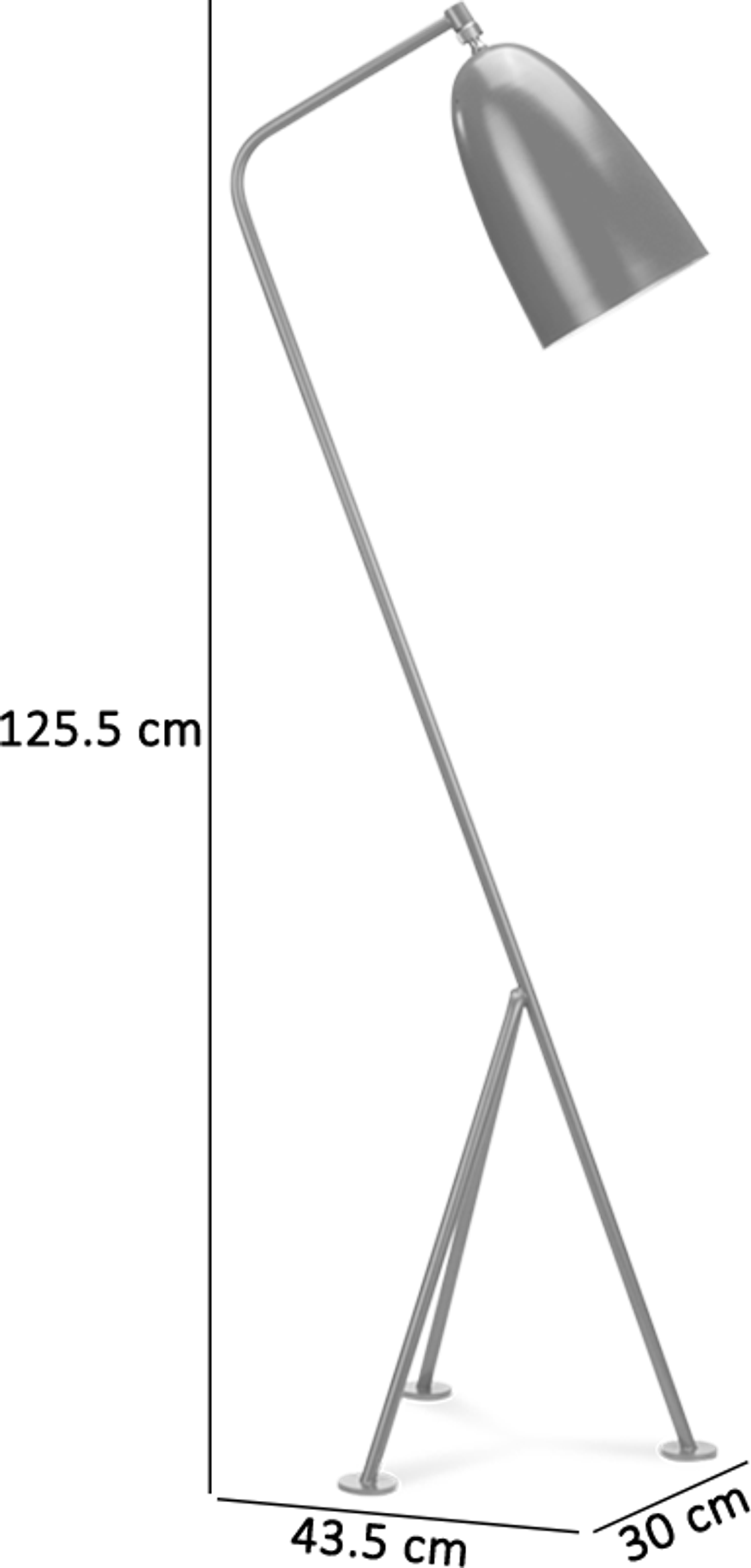 Grashüpfer-Stil Stehleuchte Black image.