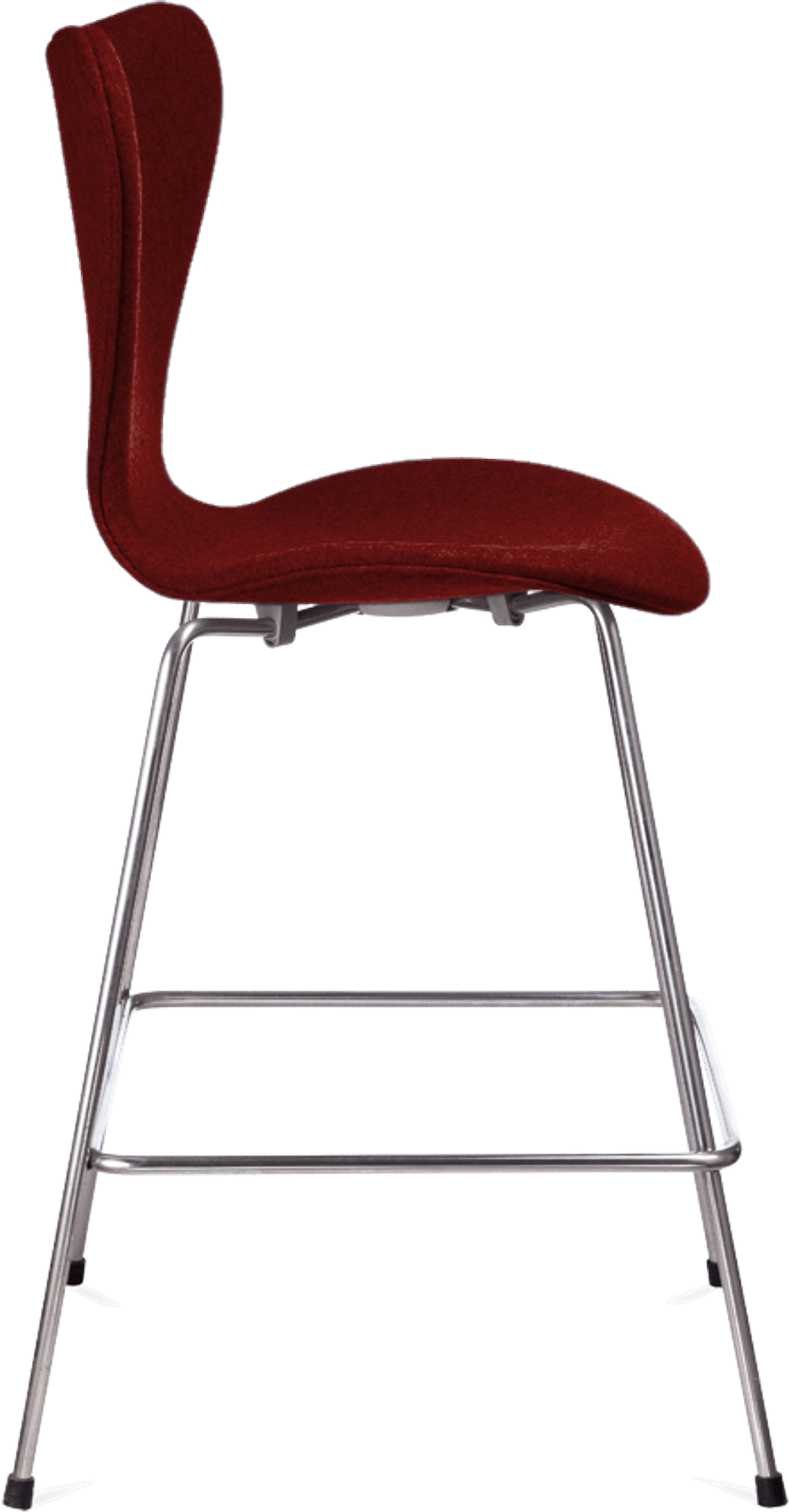Serie 7 barstol stoppad med klädsel Red image.
