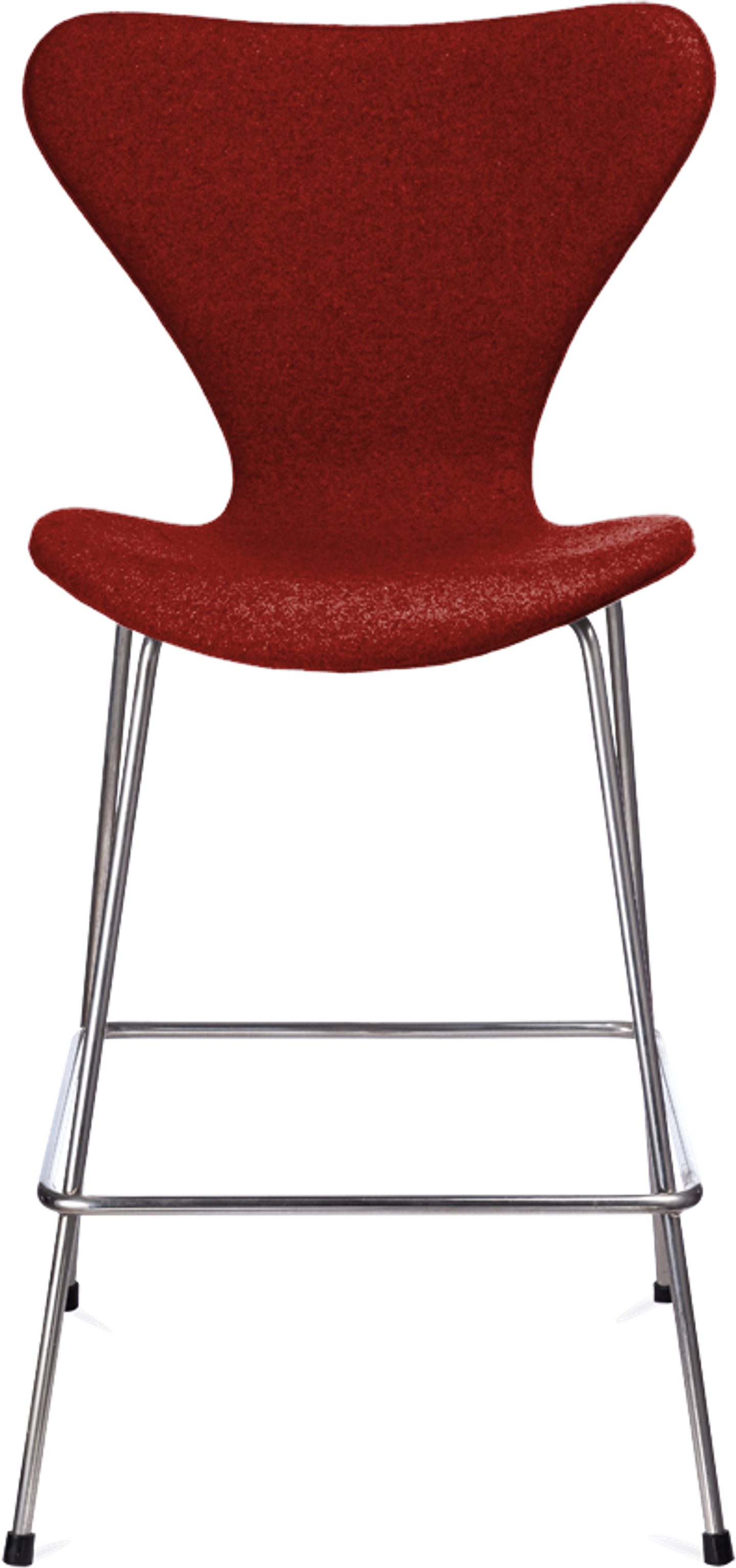 Serie 7 barstol stoppad med klädsel Red image.