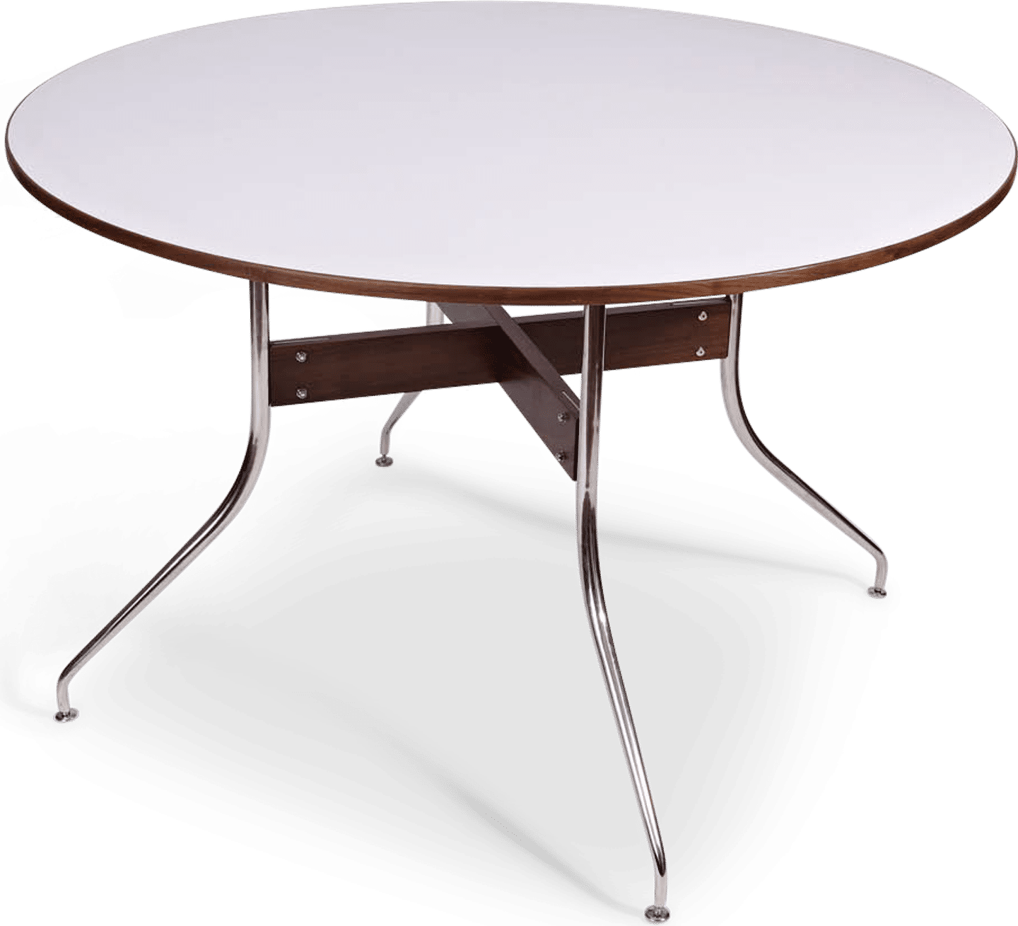 Runder Esstisch mit Swag-Beinen White image.