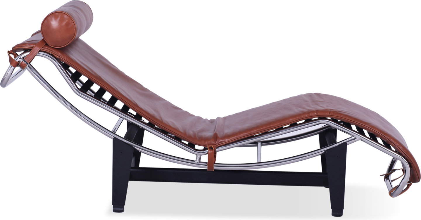 LC4 Style Chaise Longue Premium Leather/Tan image.