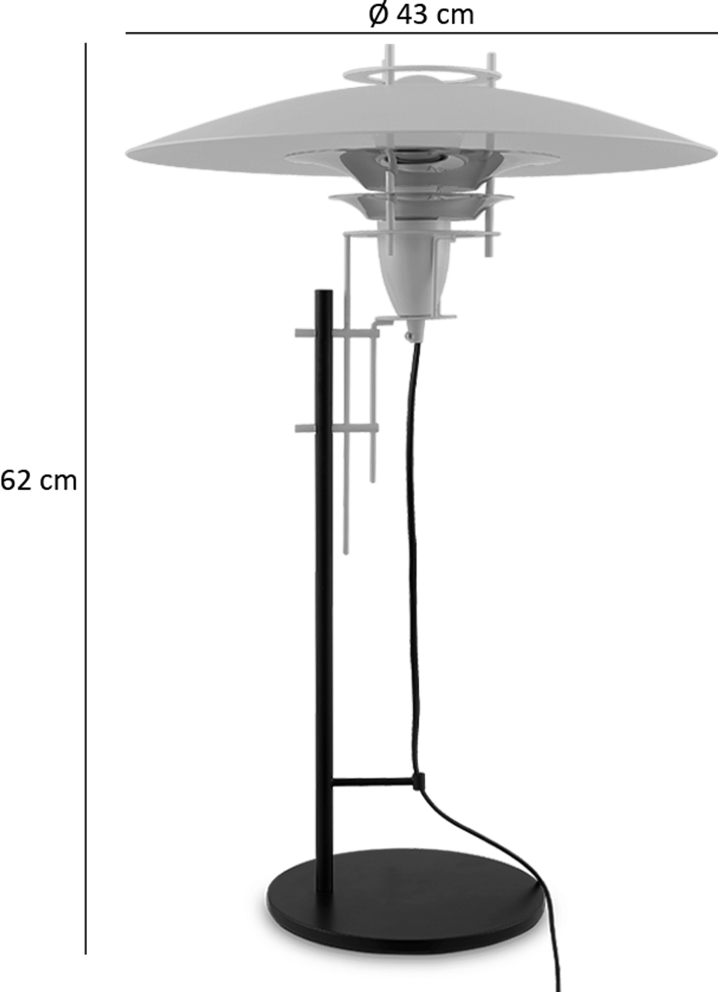 Lámpara de mesa estilo JL341 White image.