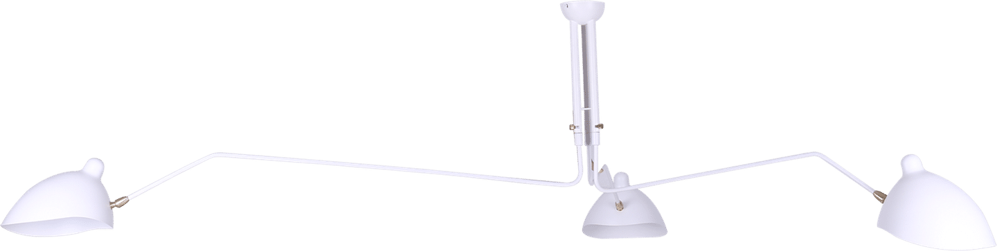MCL R3 - Three Arm Casquette Ceiling Lamp White image.