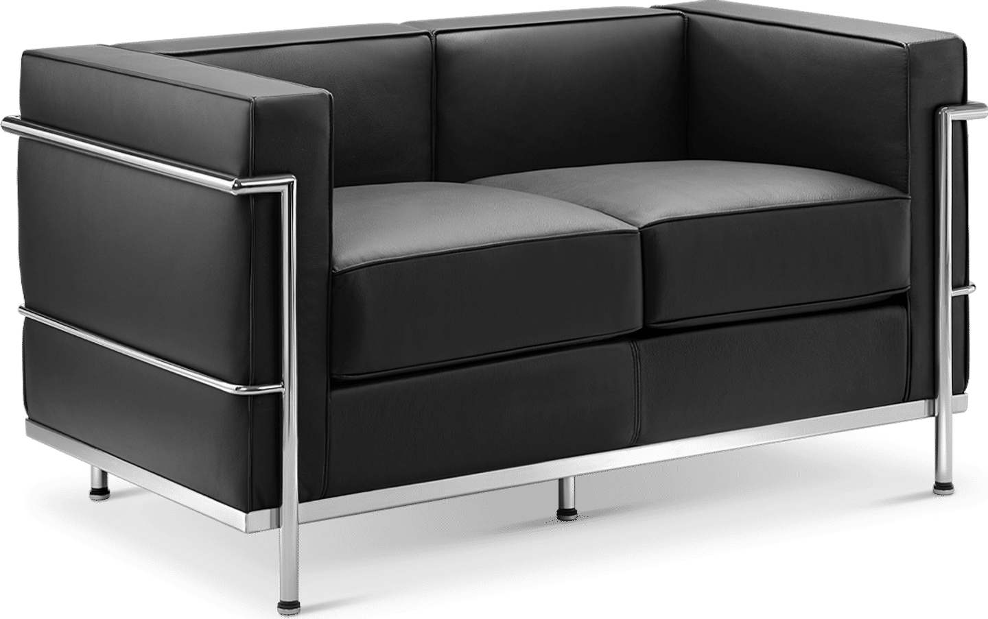 Sofá de 2 plazas estilo LC2 Black image.