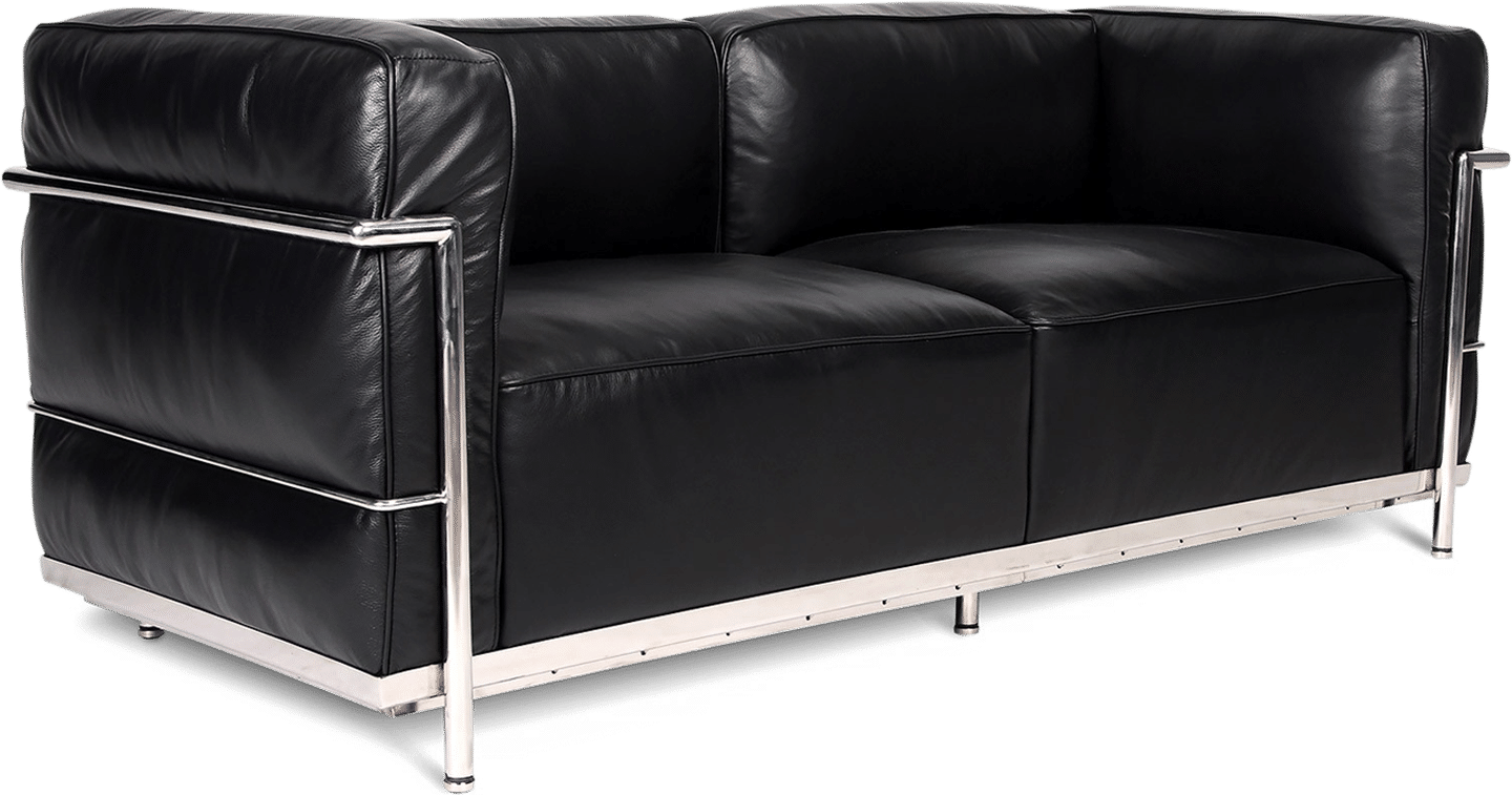 LC3 Style 2-Sitzer Grand Sofa Black  image.