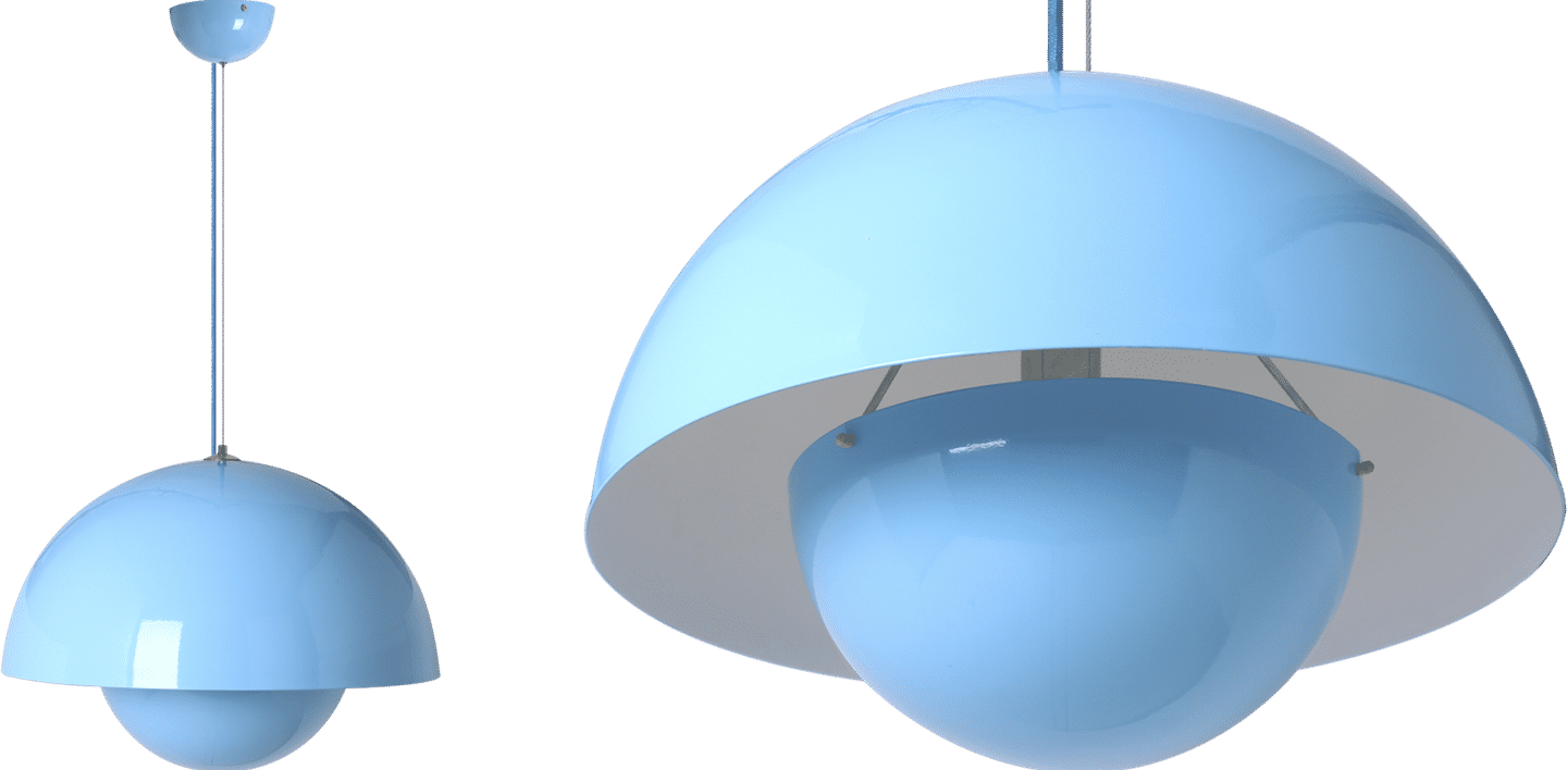 Lampe suspendue VP2 Flowerpot Light Blue image.