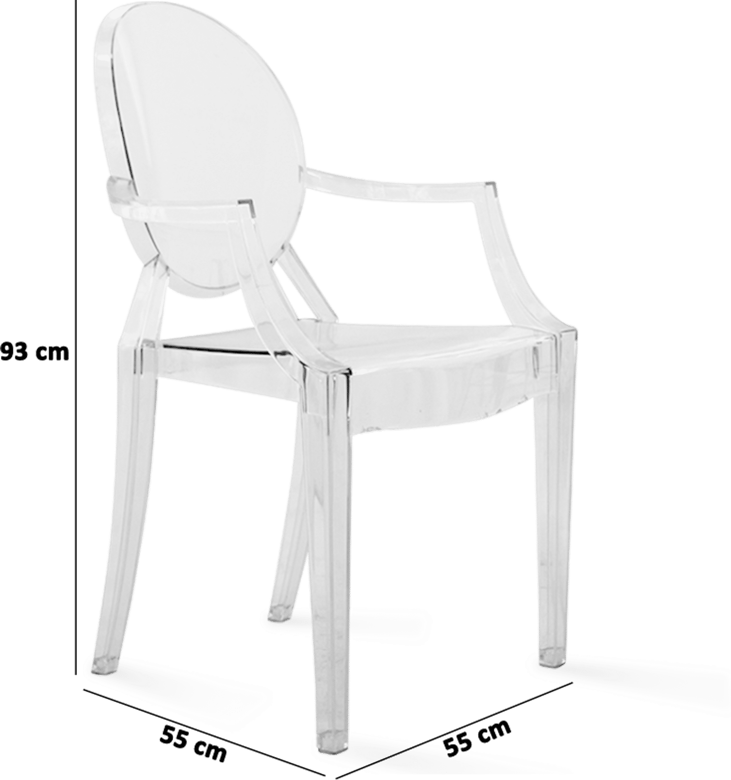 Fauteuil Louis Ghost Clear image.