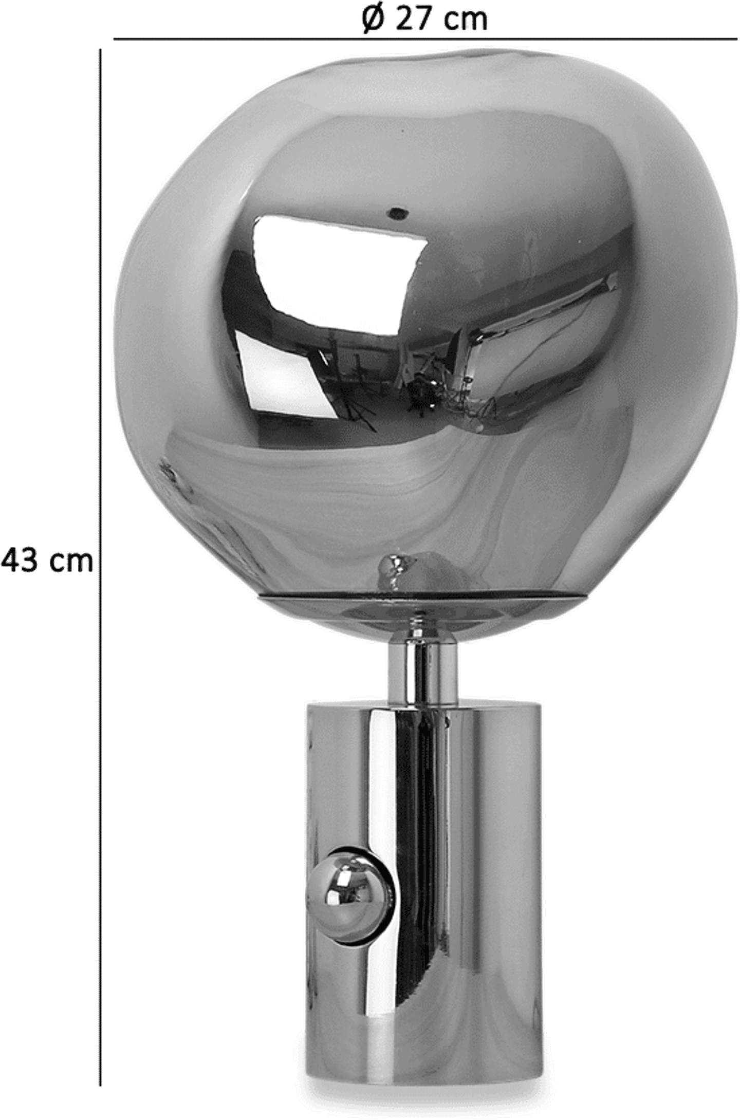 Melt Style Table Lamp  Chrome image.