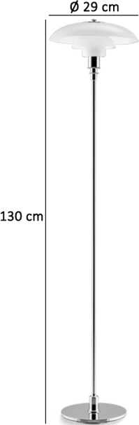 PH 3.5/2.5 Style Floor Lamp Chrome image.