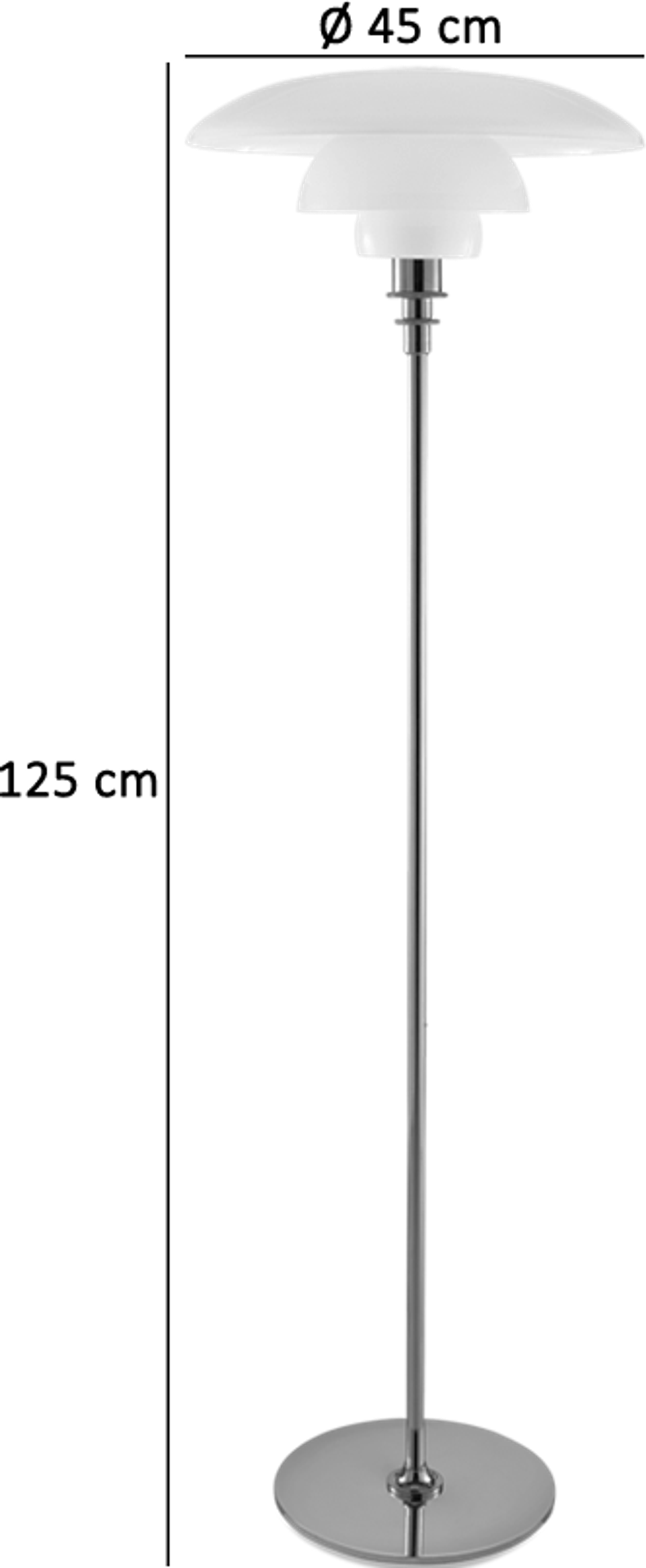 Lampada da terra alta PH 4,5 - 3,5 Style Chrome image.