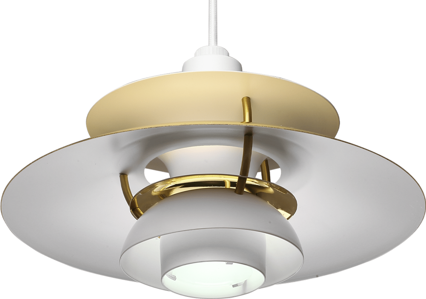 Lampe suspendue PH 5 - Mini White N Brass image.