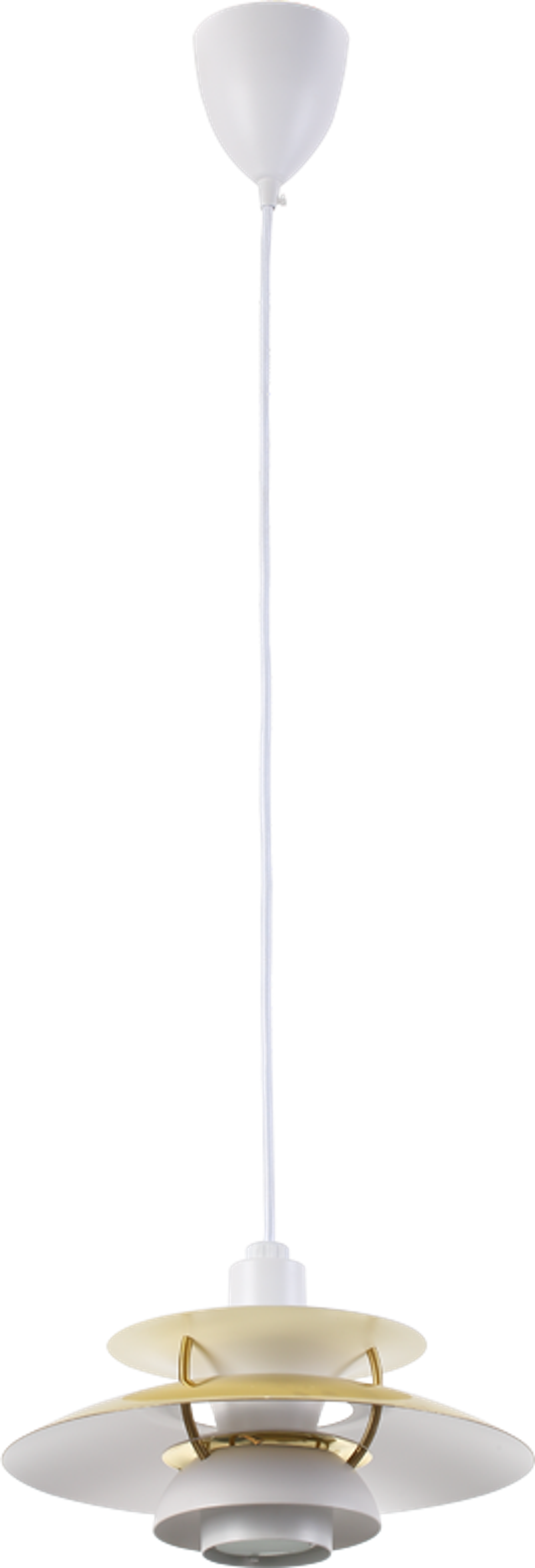 PH 5 hängande lampa - Mini White N Brass image.
