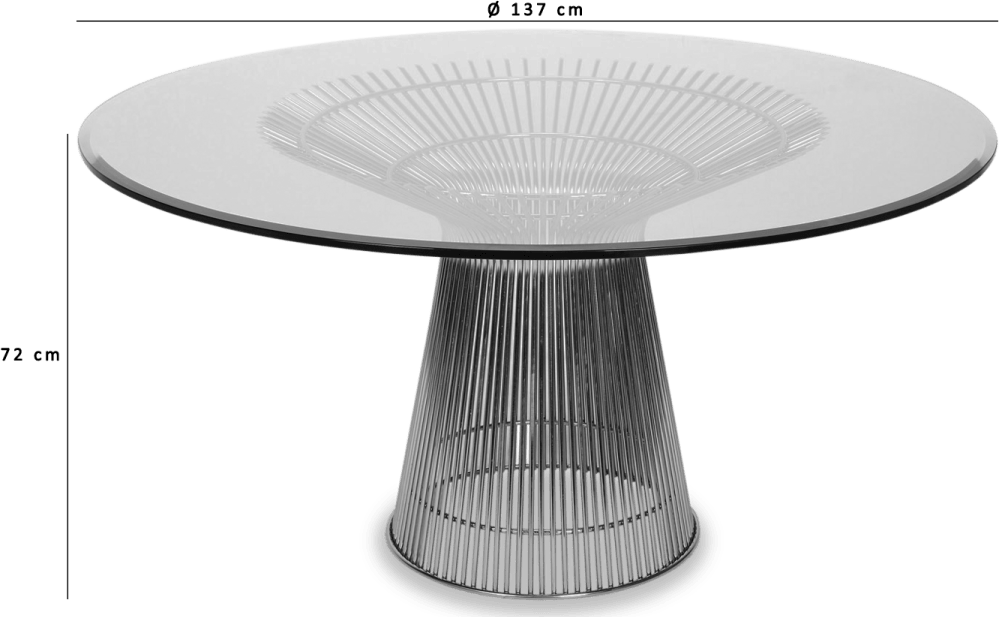 Platner geïnspireerde eettafel Gold image.