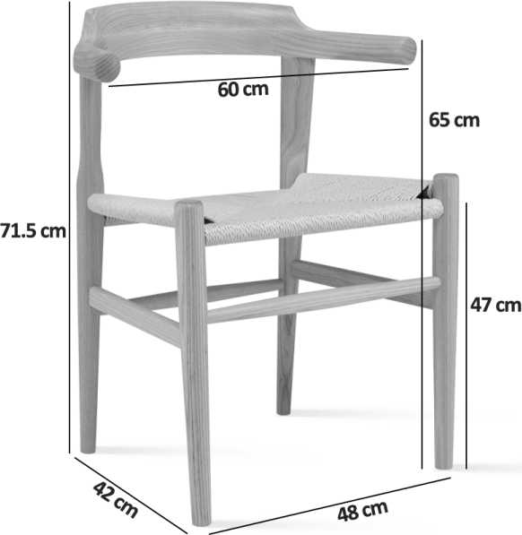 PP68  - Dining Chair - Natural Cord Ash/Natural image.
