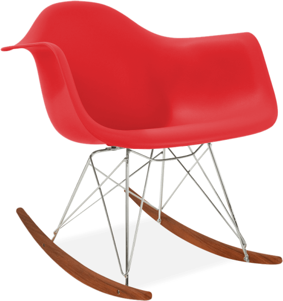 Red plastic outlet rocking chair
