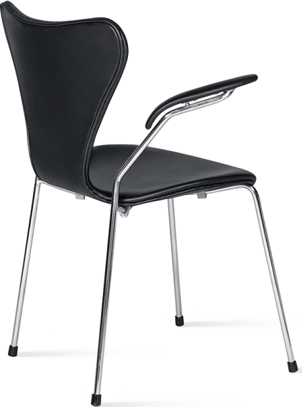 Serie 7 Chair Carver - Full skinn Black image.