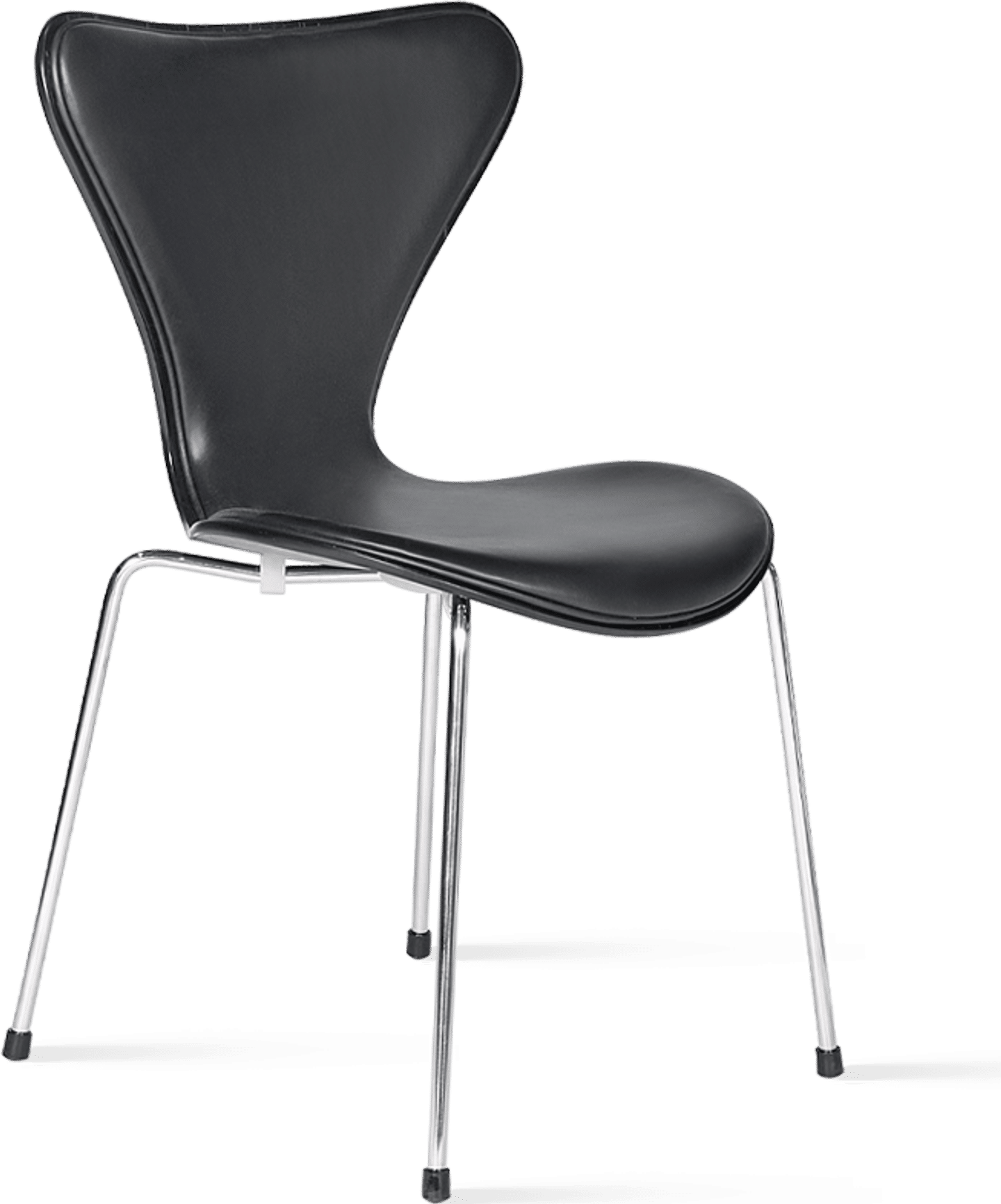 Series 7 Chair - Half Upholstered Premium Leather/Black image.