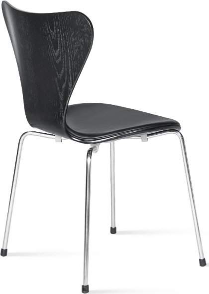 Series 7 Chair - Half Upholstered Premium Leather/Black image.